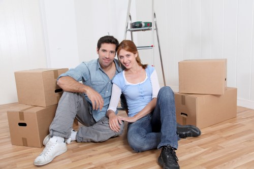 Boxes and wrapping supplies used in packing services in Clapham