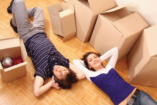 Packed boxes prepared for long-term storage